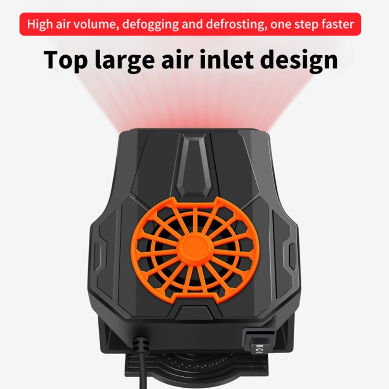 Ventilateur Chauffage 12V Pour Voiture - Chauffage Rapide 60s, Désembuage, Rotation 360°, Branchement Allume-cigare