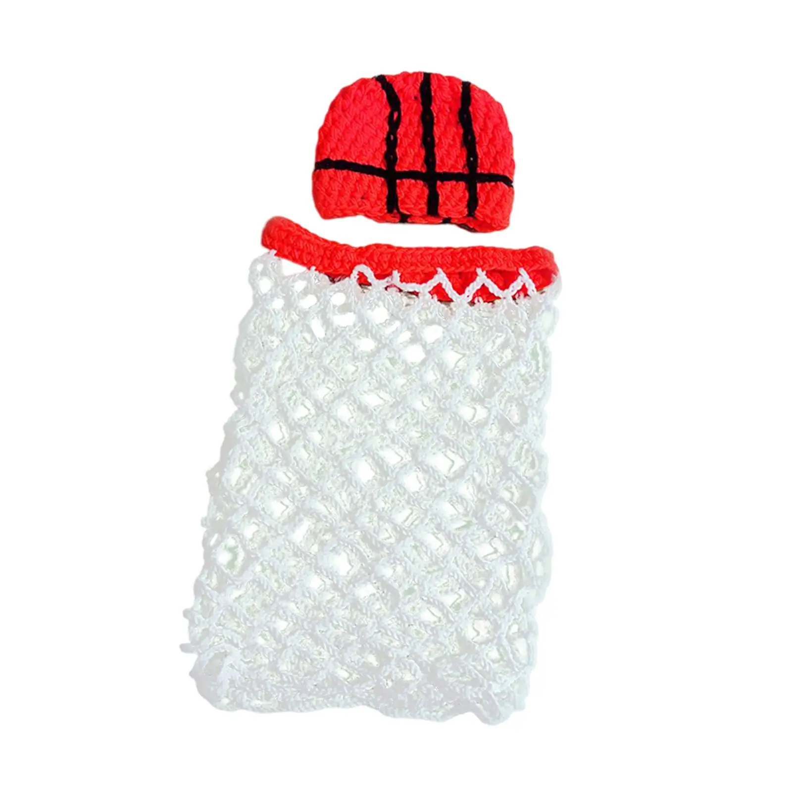 2x Newborn Basketball Crochet Costume Infant Photography Props