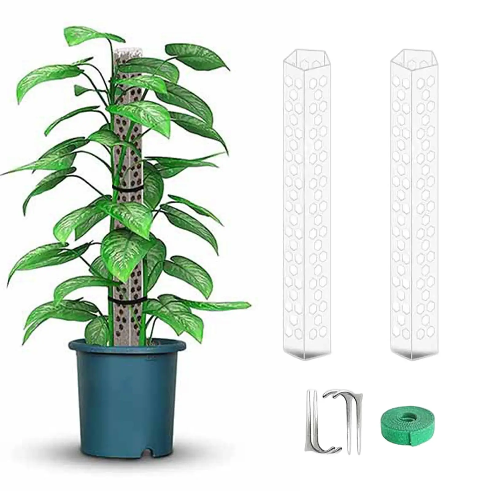 15.7 inch Plant Pole with Strap Creepers for Monstera Coconut Palm Potted