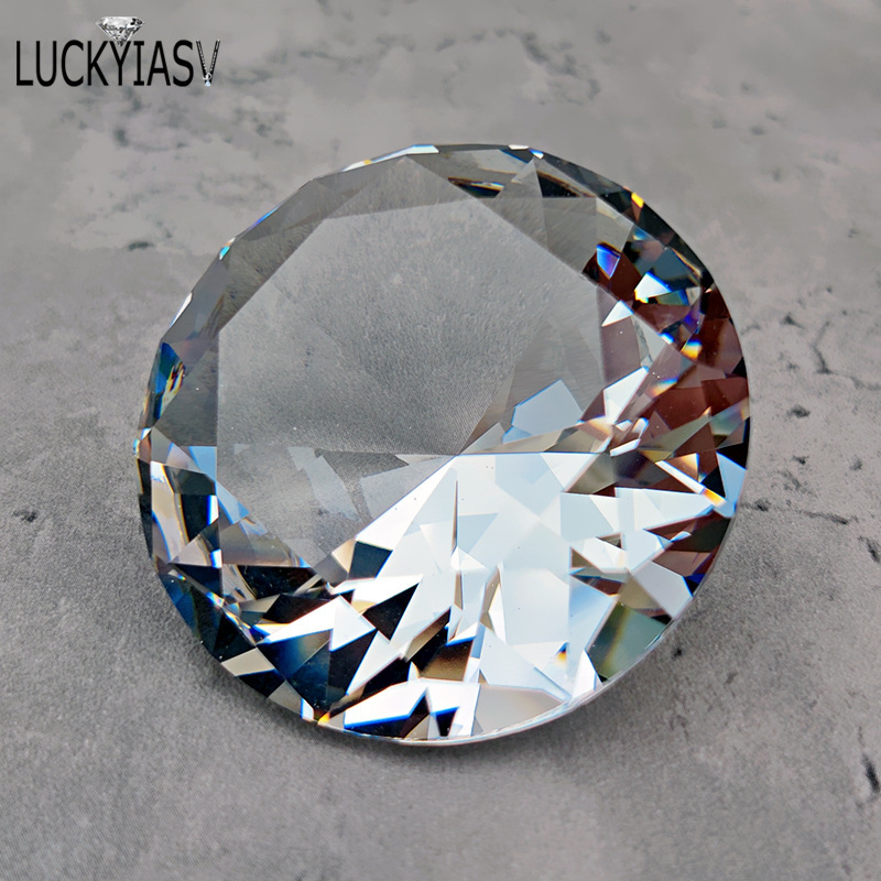 1PC Klar Kristall Große Glas Diamant Party Große Romantische Diamant Dekoration Vorschlag Hause Dekoration Ornamente Handwerk Geschenke – Detail 3