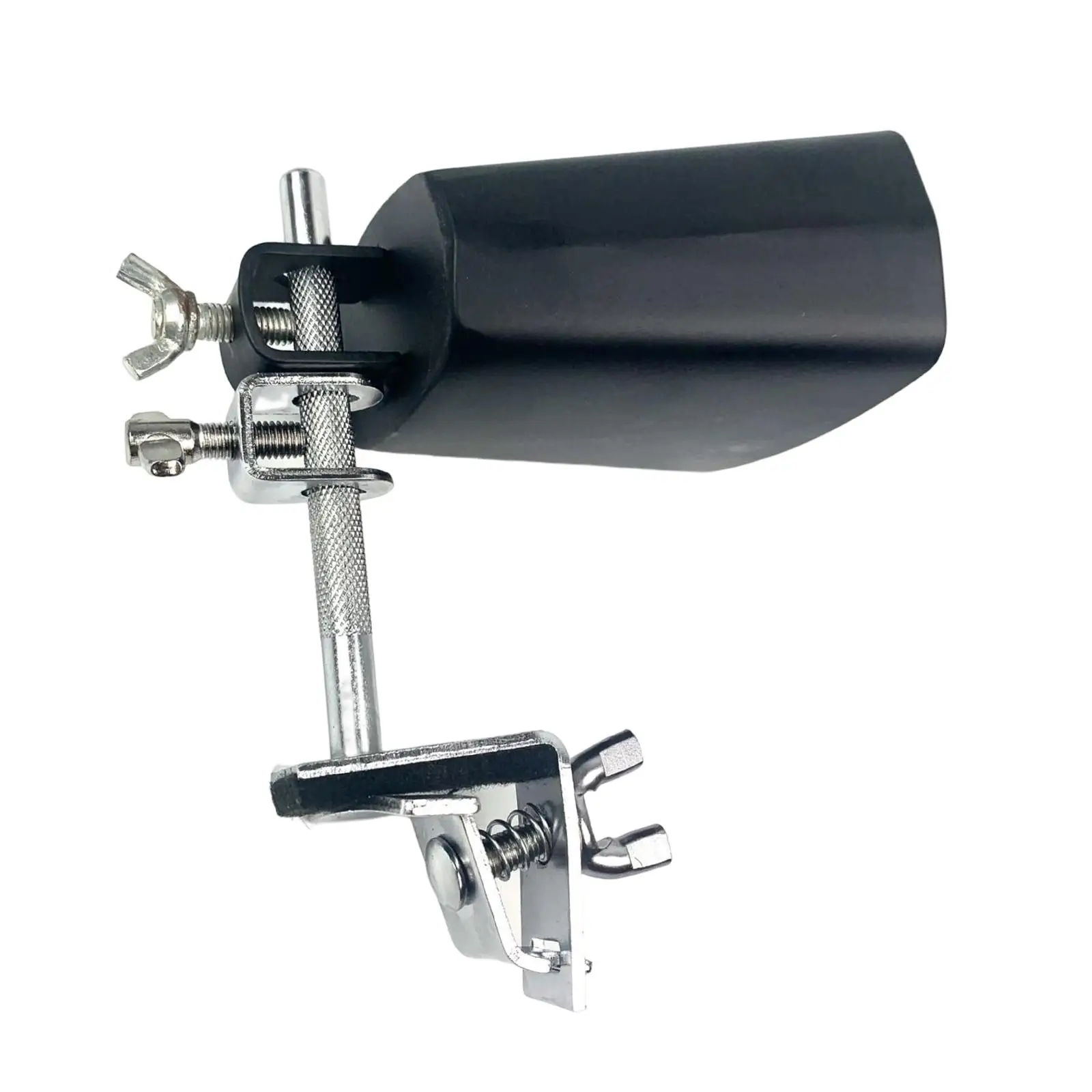 Metal Cowbell Clamp Holder with Cowbell Percussion Instrument Noise Maker