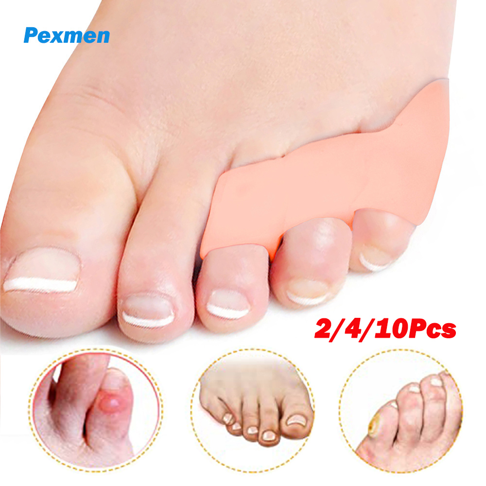 Best of Pexmen 2 / 4 / 10Pcs Three-holes Pinky Toe Separator Bunion Corrector Pain Relief Little Toe Separator Protector Foot Care Spacer Reviews & Tips