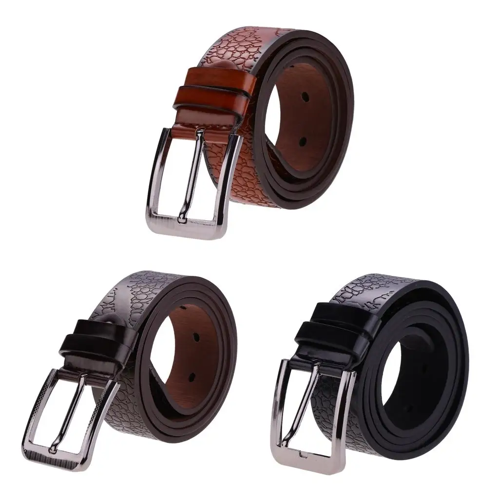 Men` Buckle Belts PU Leather Waistband Waistbelt Fashion Accessory Gift