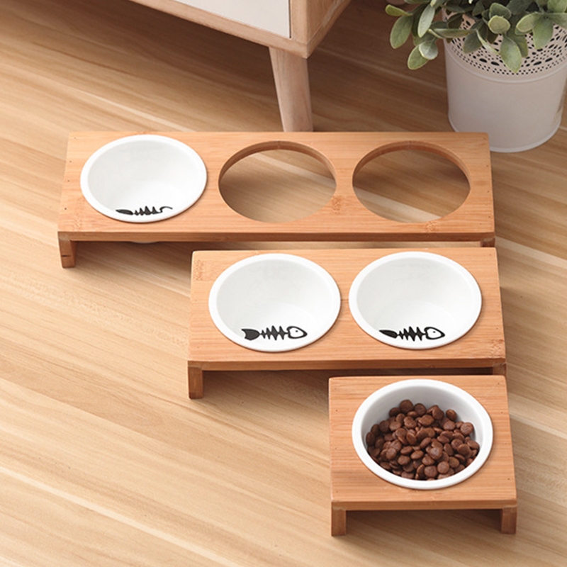 Title 5, E56C Bowl with Holder Ceramic Feeder Bowl D...