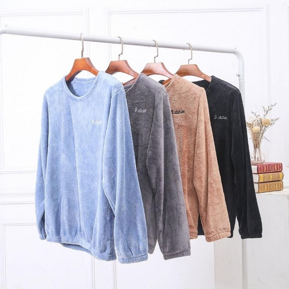 Title 6, Thickened Pajamas Set Thick Fleece Winter Men