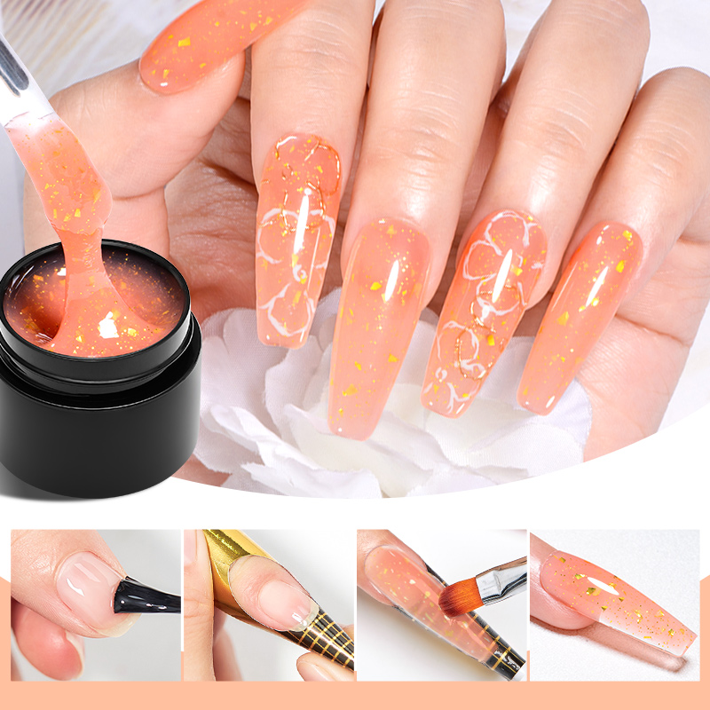 Description Picture 5 of itemQuick Building Extesion UV Gel Nail Art Clear Camouflage Color Nail Tip Form Crystal UV Gel Top Base Gel Nail Art