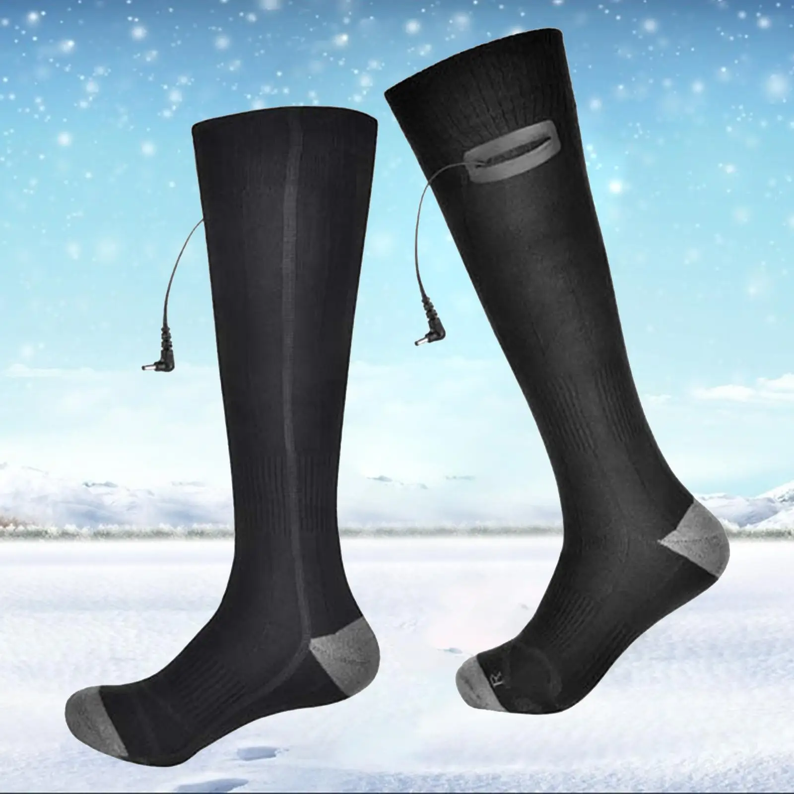 Winter Electric Heated Socks Rechargeable Battery Warmer Ski Boot Socks Heating Sock for Climbing Riding Camping Skiing Hiking