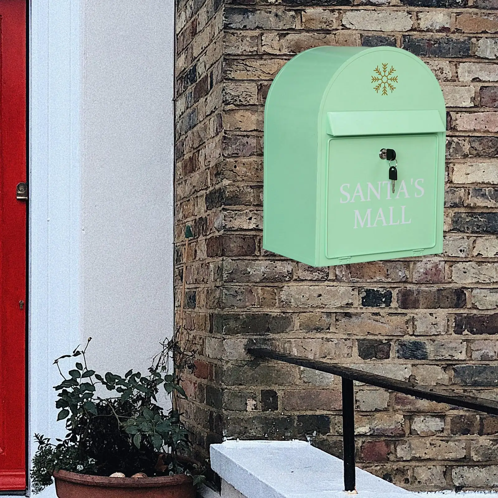  Post Box Large Entrance with 2 Keys Locking Key Envelopes Postbox Case  Large Capacity Mail Box for Rural Decor