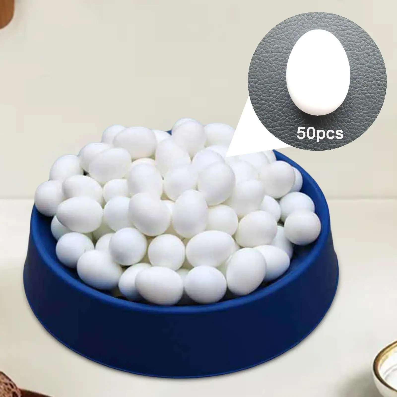 50x Plastic Pigeon Eggs Simulation Artificial Fake False Dummy Eggs for Hatching Supplies Racing Pigeons