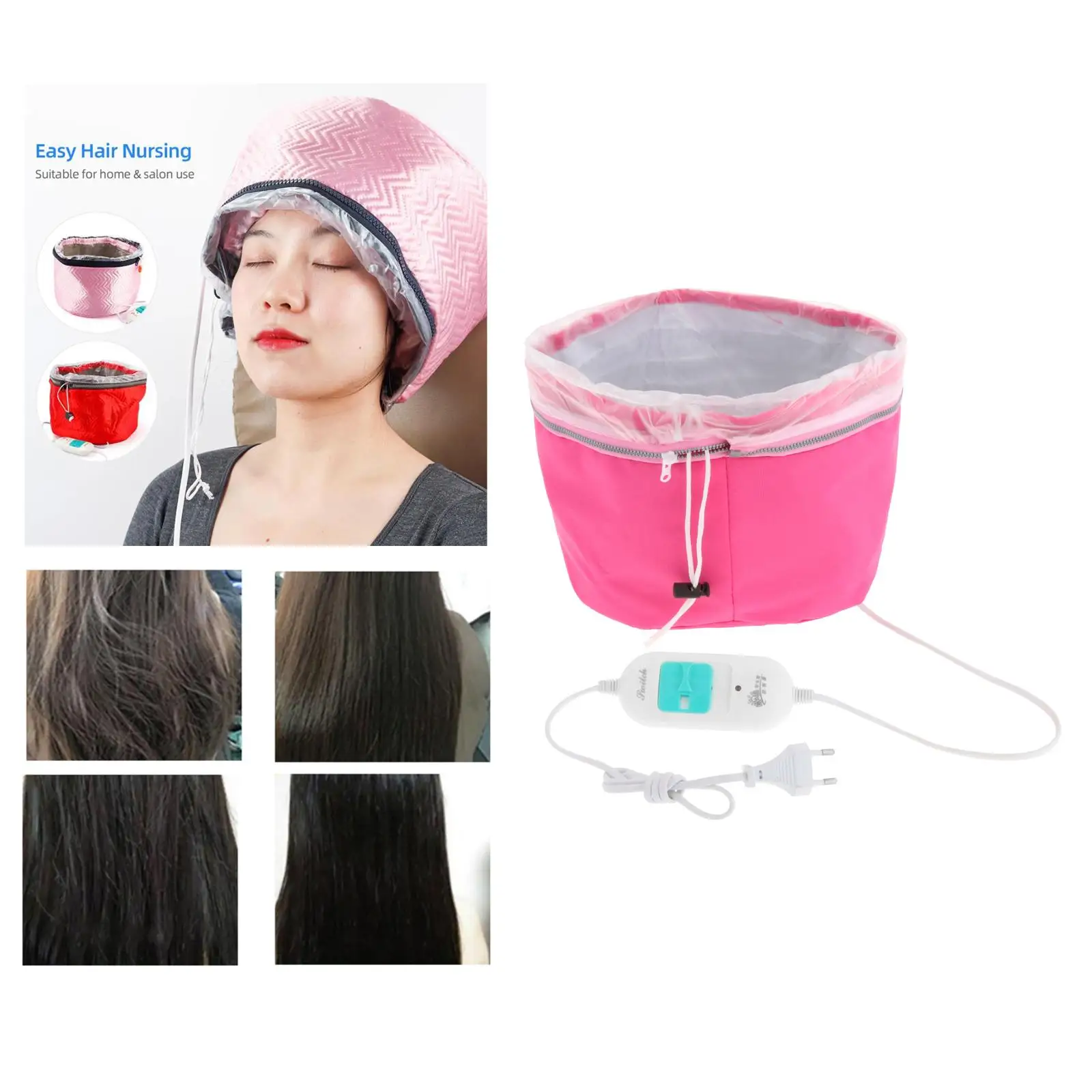 Electric Hair CAPs 220V Portable Scalp Treatment for Home Use Head Care Heating CAPs Baking Oil CAPs Intelligent Protection
