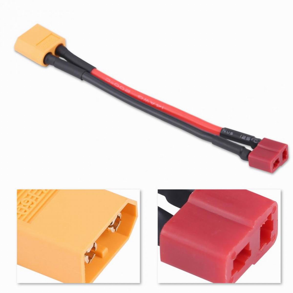 XT60 auf Deans T-Plug Männlich Weiblich Adapter Anschlusskabel für Lipo Batterie 14AWG RC Teile – Detail 5