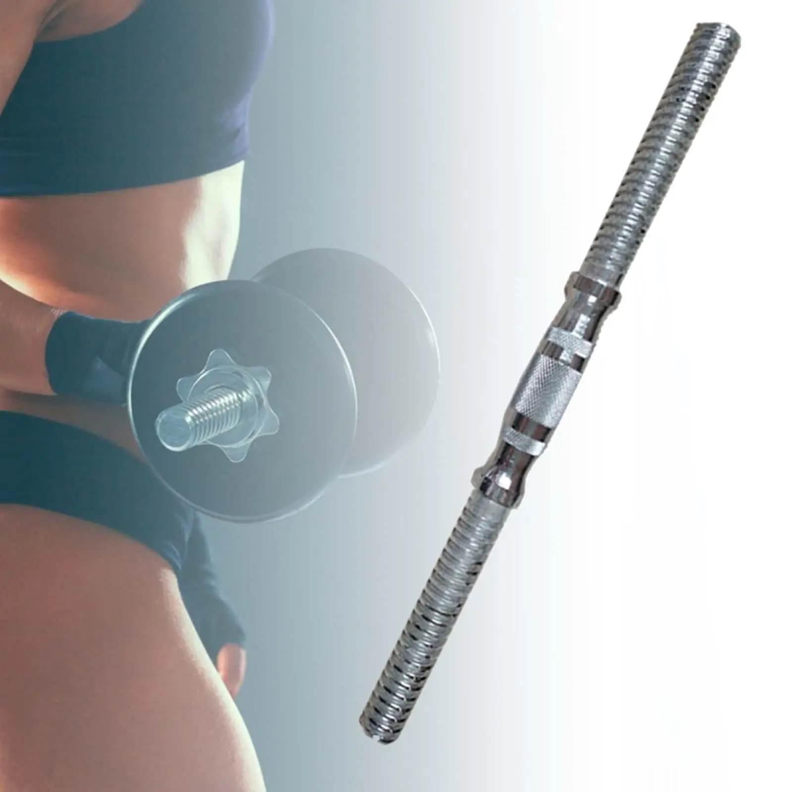 Dumbbell Bar Steel Nonslip Grip Barbell Bar for Weightlifting Workout Sport
