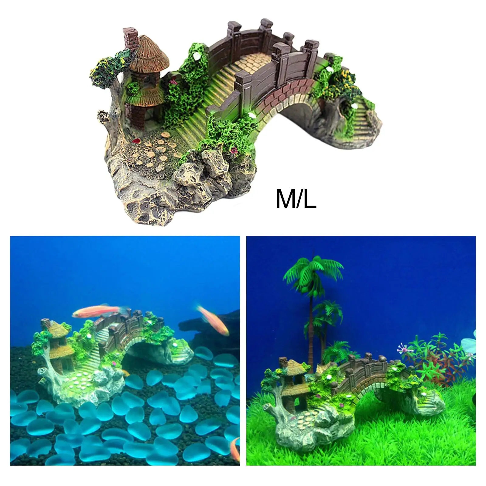 Aquarium Fish Tank Decoration Resin Figurine for Living Room Aquarium Decor