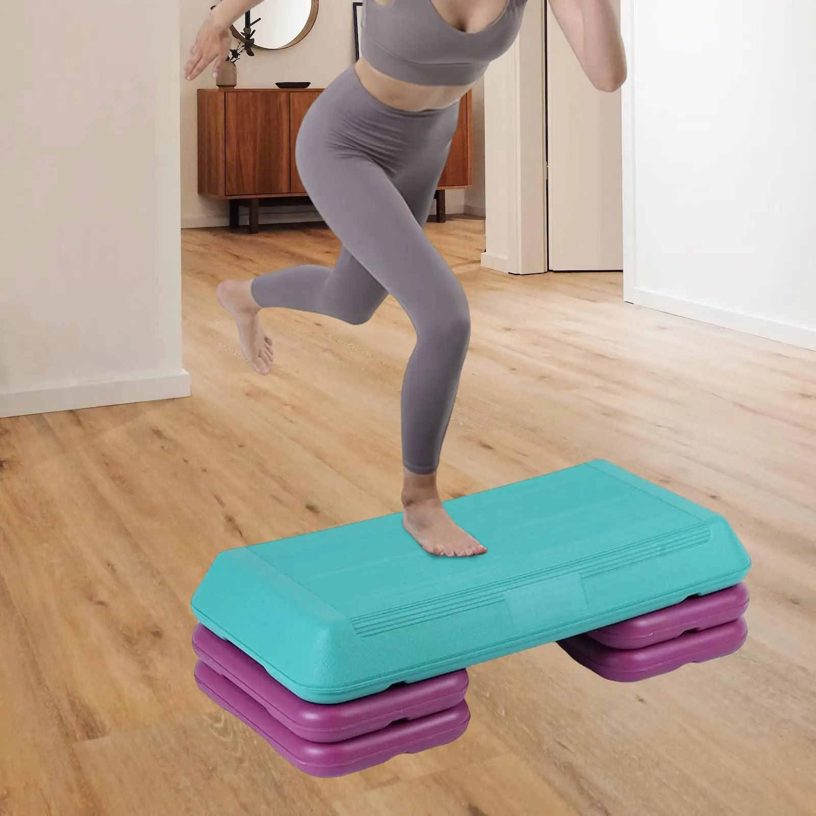 Fitness Pedal Adjustable Portable Durable Board Aerobic Step