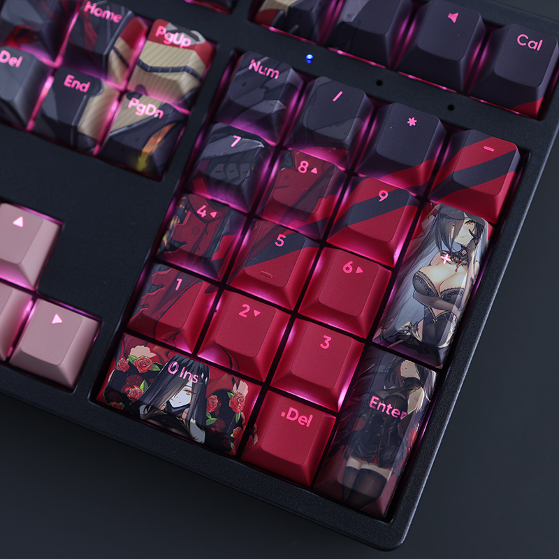 große anime jogo personalizado pbt keycap cereja