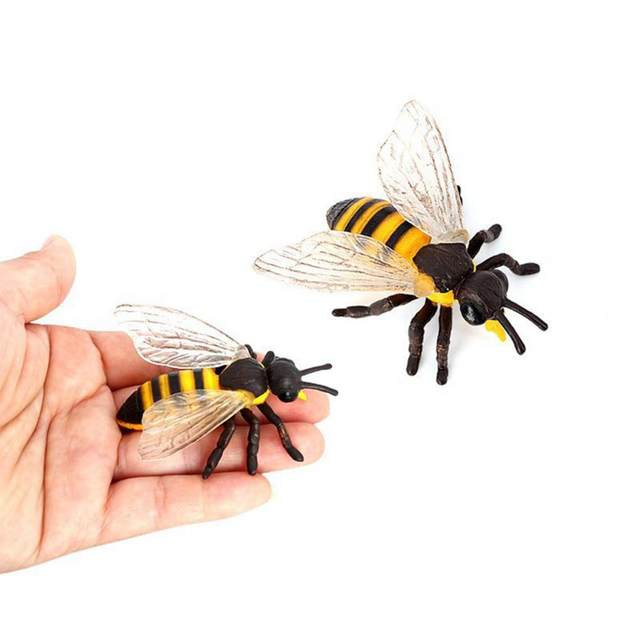 Realistic bee decor, busy honeybee miniature figurine, plant - Inspire  Uplift