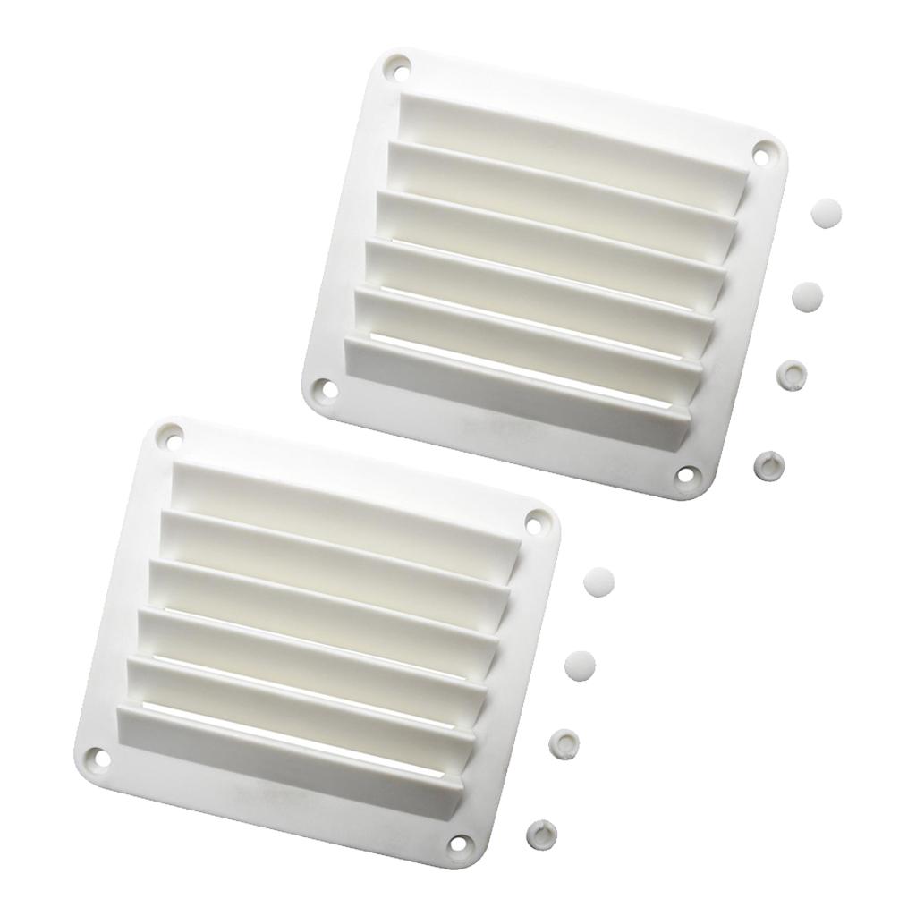 2x Louvered Vents Round Plastic ABS  -1/2 x 4-7/8inch Sail Boat