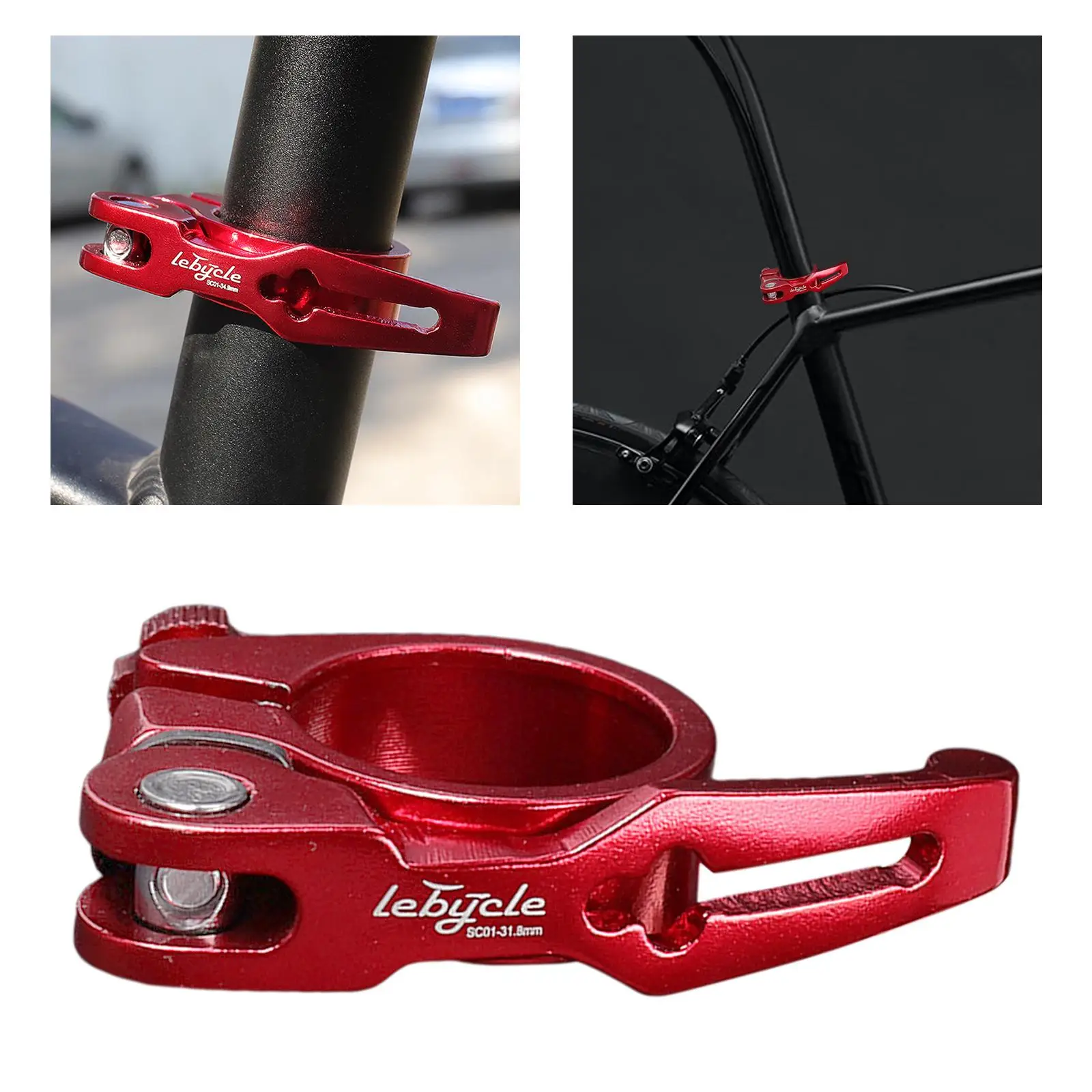 Bike Seatpost Clamp Quick Release MTB Road Bicycle Cycling Saddle Pole Seat Post Collar Clip 31.8mm OR 34.9mm Components