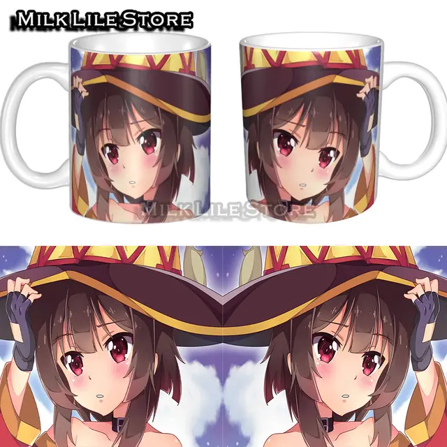 Megumin Ceramic Mugs Coffee Cups Milk Tea Mug Anime Megumin Kazuma Comedy  Konosuba 2016 Amv Video Music Techno Remix Killer - AliExpress