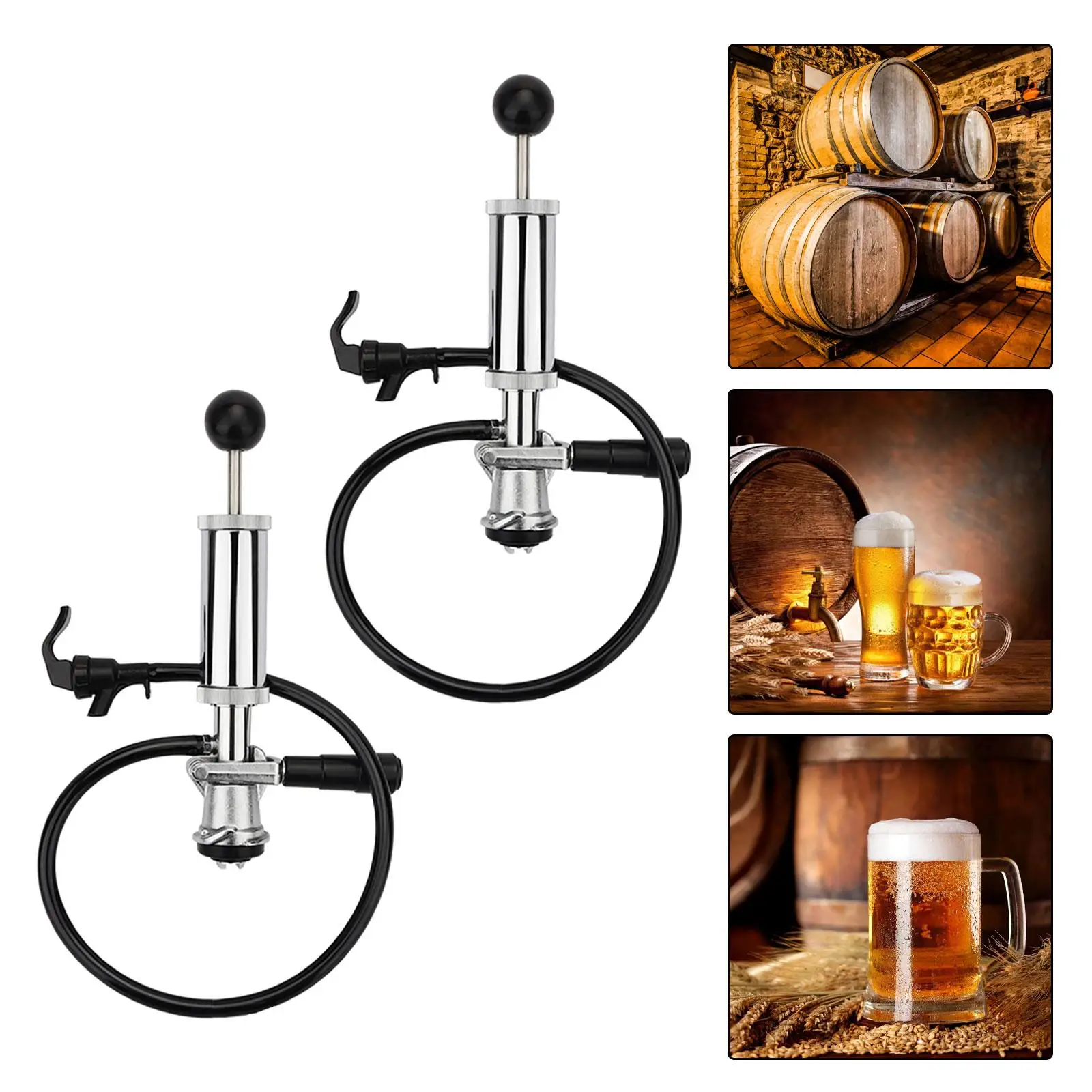 Beer Keg Taps Multipurpose S Type Pump Set Stable for Table Party Home