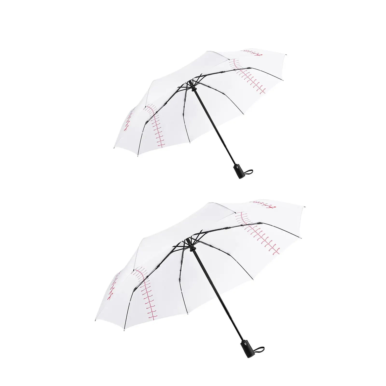 Baseball Folding Umbrella Lightweight 8 Ribs Waterproof Automatic Open Baseball Compact Automatic Umbrella for Outdoor Hiking