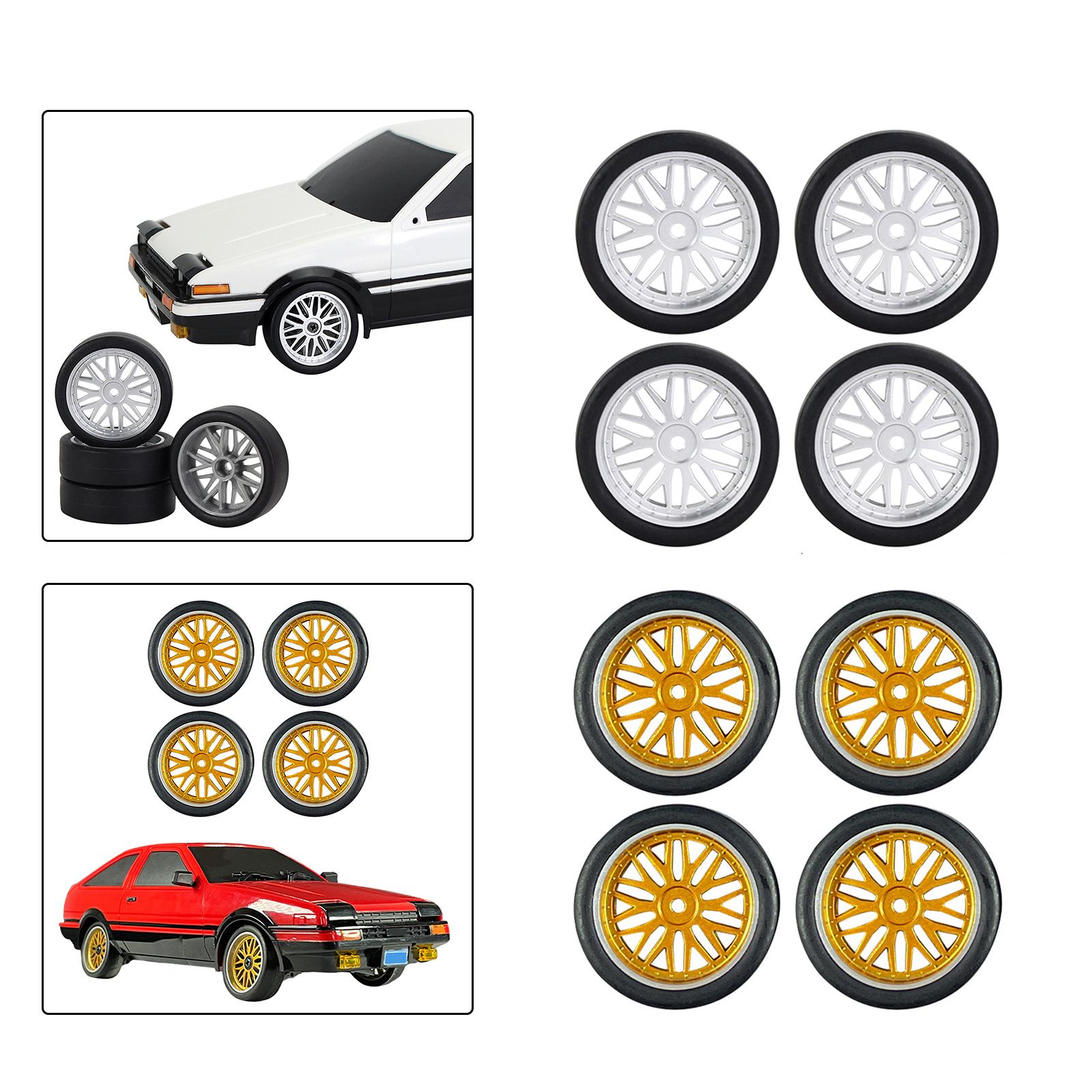 4 шт., сменные прочные колесные диски и шины для радиоуправляемого дрифта  1/18