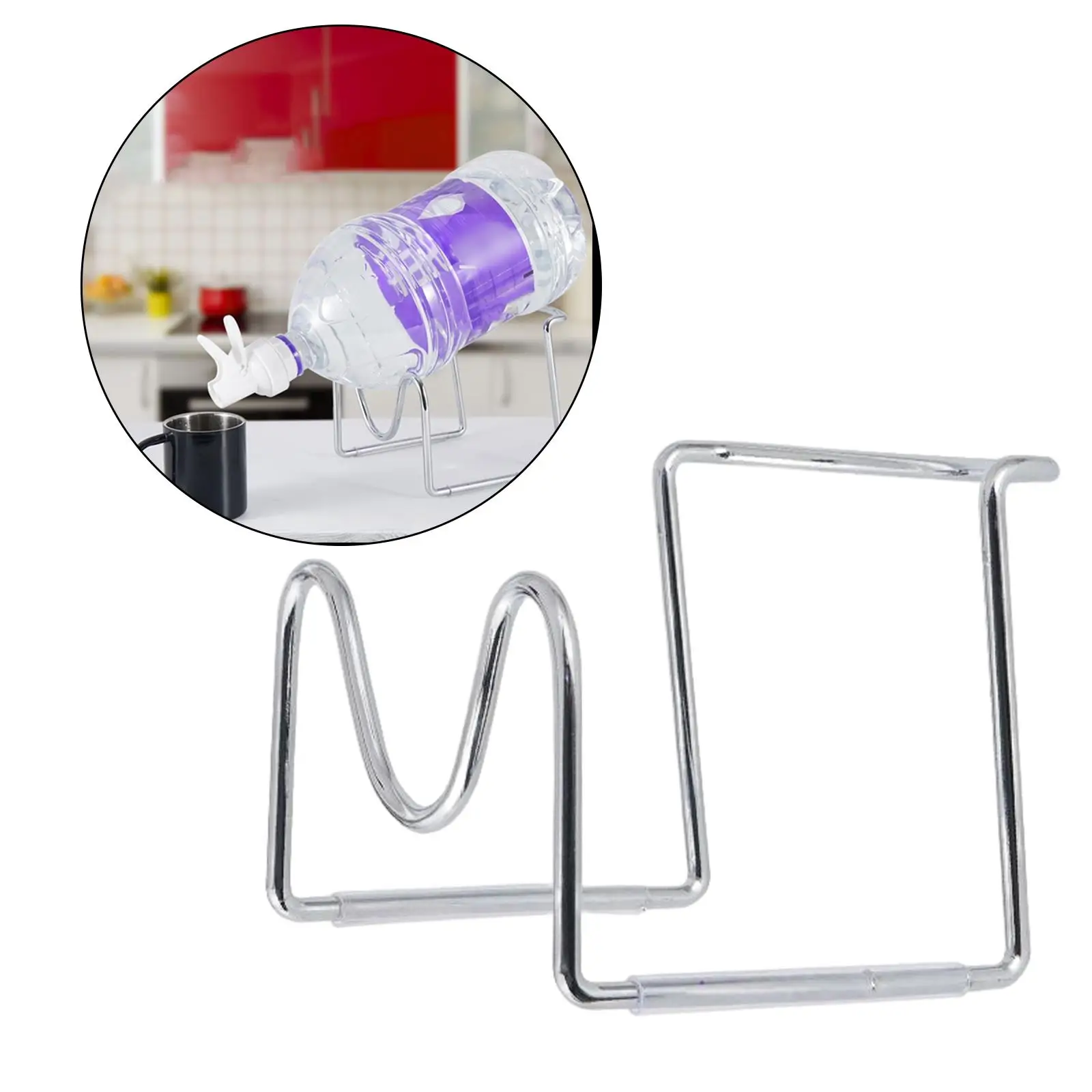 Non Slip Water Bottle Holder Water Dispenser Stand Beverage Holder Cradle Rack Water Jug Stand for Kitchen