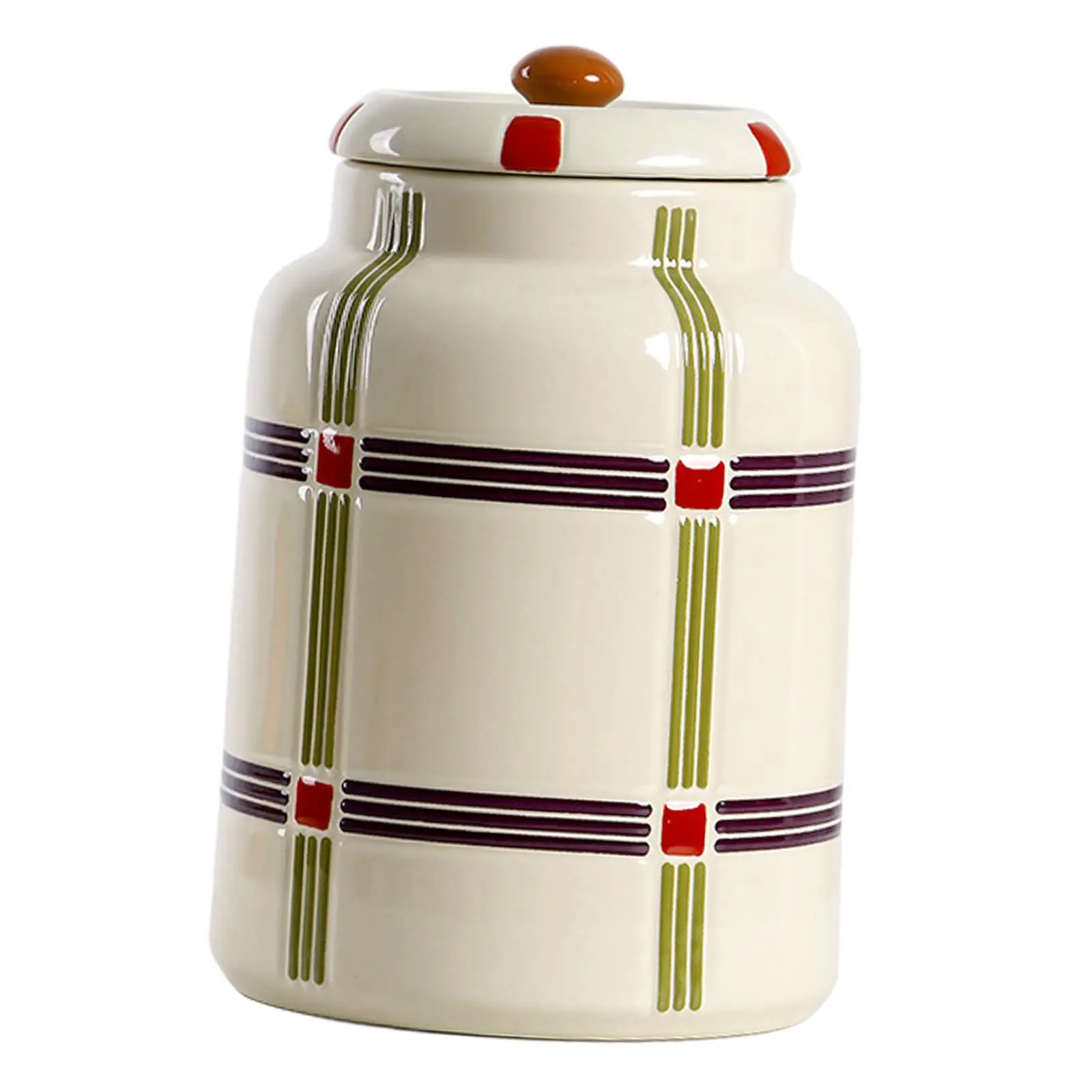 Coffee Canister Cereal Nuts Porcelain Glazed Kitchen Canister Ceramic Storage Jar for Bedroom Corner Home Weddings Office