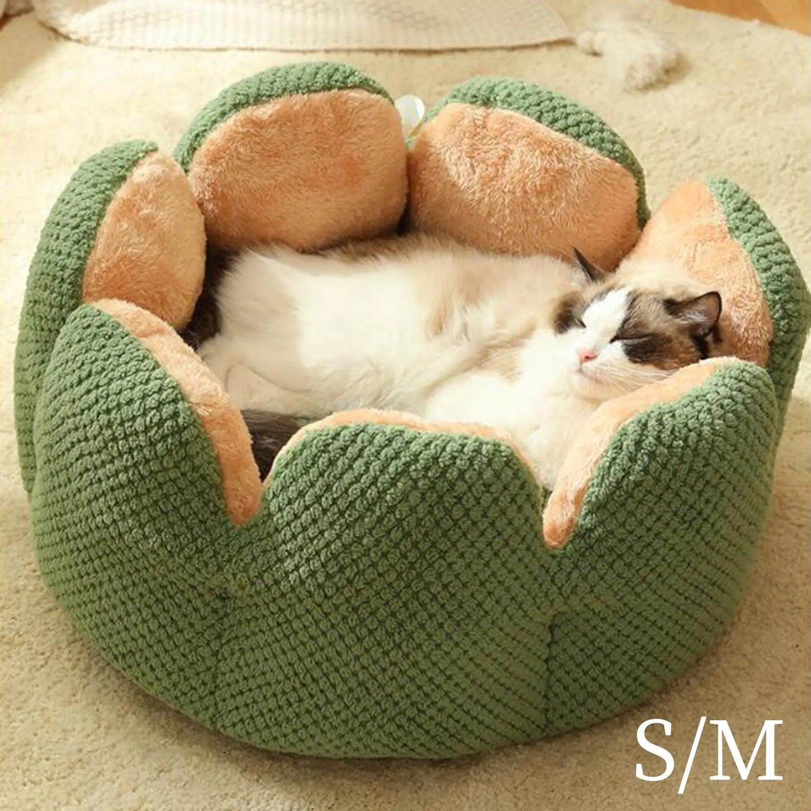 Soft Dog House Nonslip Kitty Washable Kitten Calming Cushion Puppy Sleeping Hut Blanket Cozy Nest Mats Warm Bed Pet Supplies