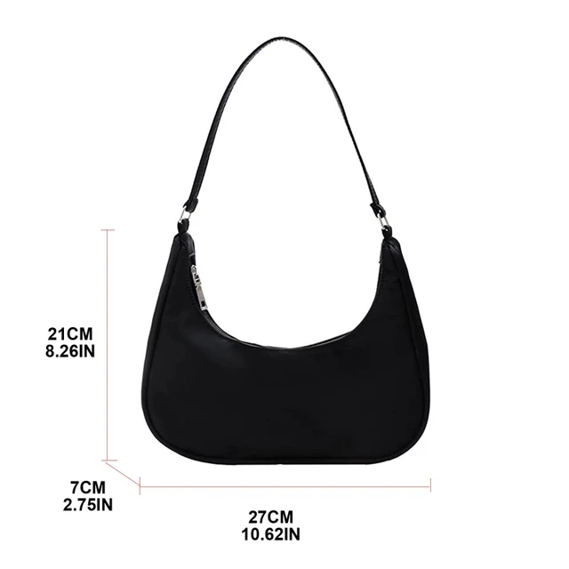 Buy Loiral Shoulder Bags for Women, Cute Hobo Mini Tote Handbag Small  Clutch Purse, Black Nylon at