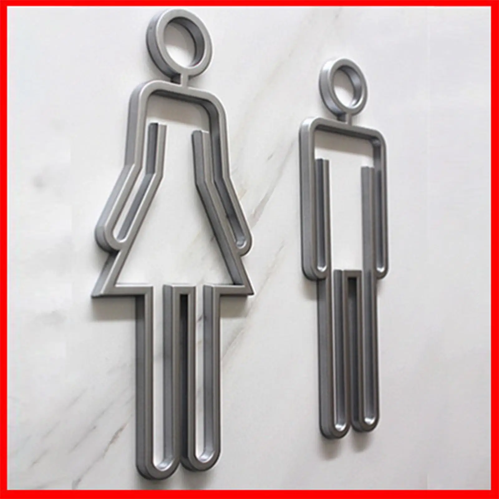 Men Women Toilet Sign Adhesive Simple Toilet Door Sign for Parks 