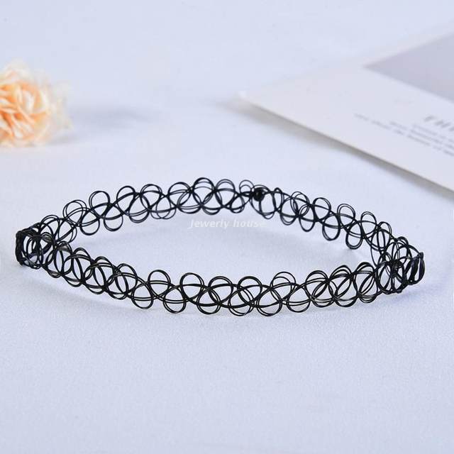 Vintage Hippy Stretch Tattoo Choker Necklace Set Elastic Chocker Black  Choker Necklace For Fishing Line Hot Selling L231004 From Designer_beanie,  $0.5