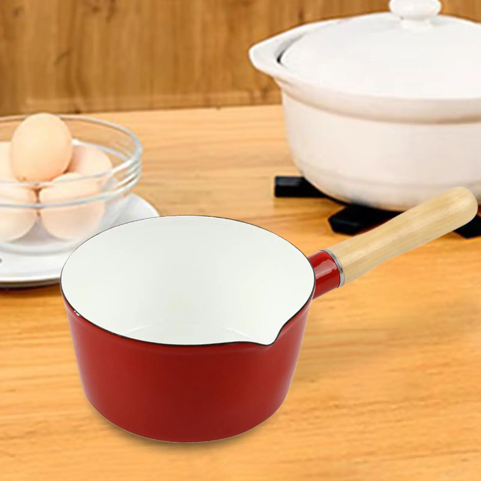 Small Milk Pan Butter Warmer Milk Container Heating Milk Small Cookware Saucepan Pan for Cafe Picnic Hotel Teahouse Bar
