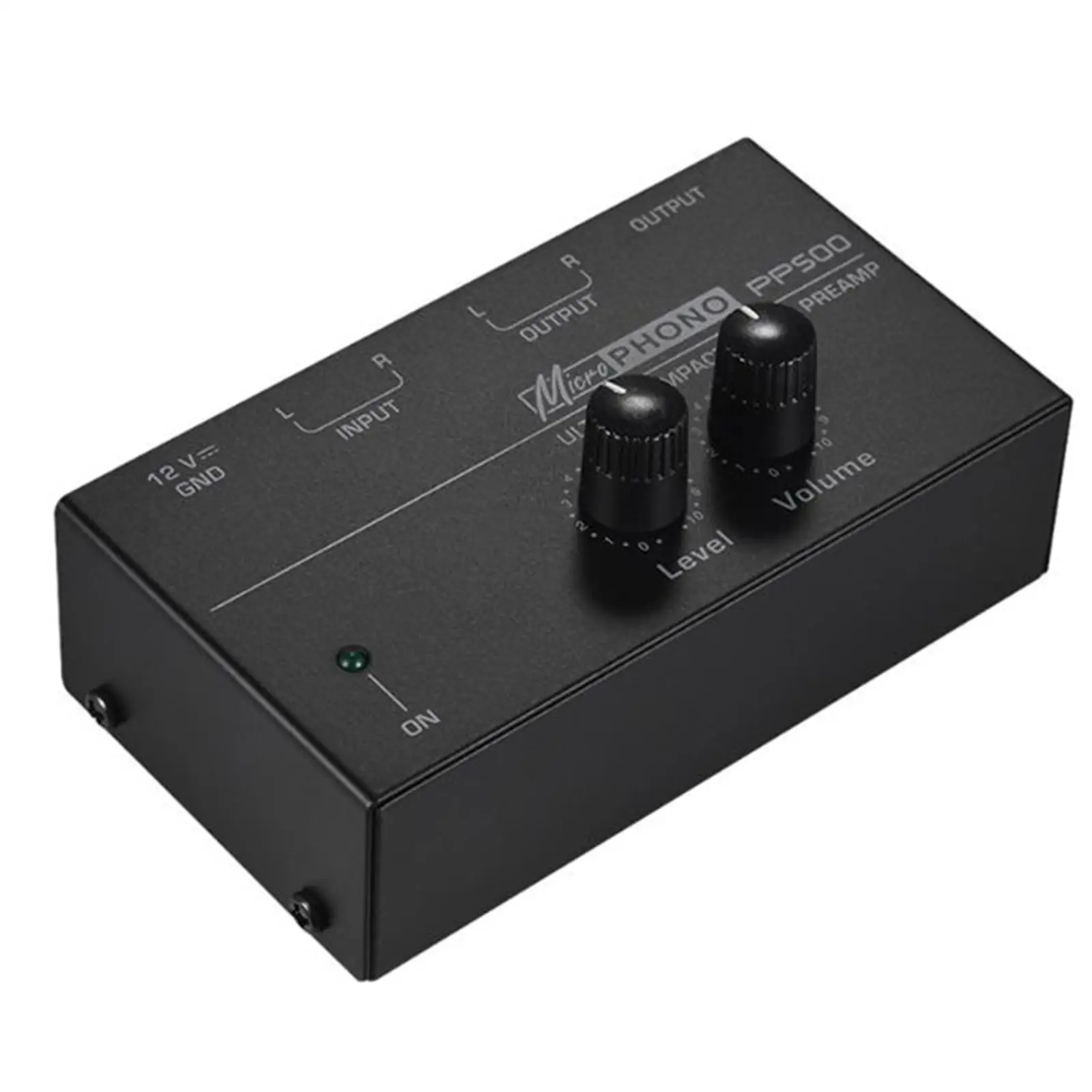 PP500 Phono Turntable Preamp for LP Vinyl Record Player with Level Volume Control Independent Knob Control Mini Stereo Amplifier