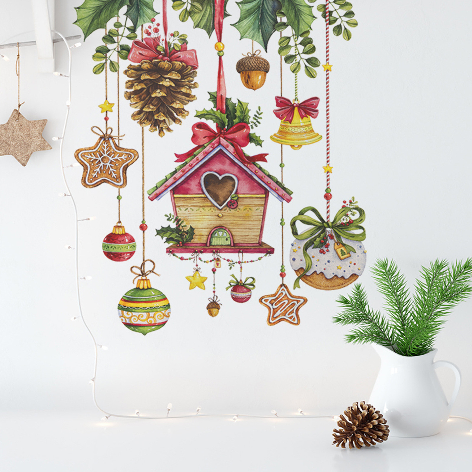 Description Picture 5 of itemChristmas Window Stickers Merry Christmas Decoration For Home Kids Room Wall Mirror Sticker Window Glass Sticker New Year 2023