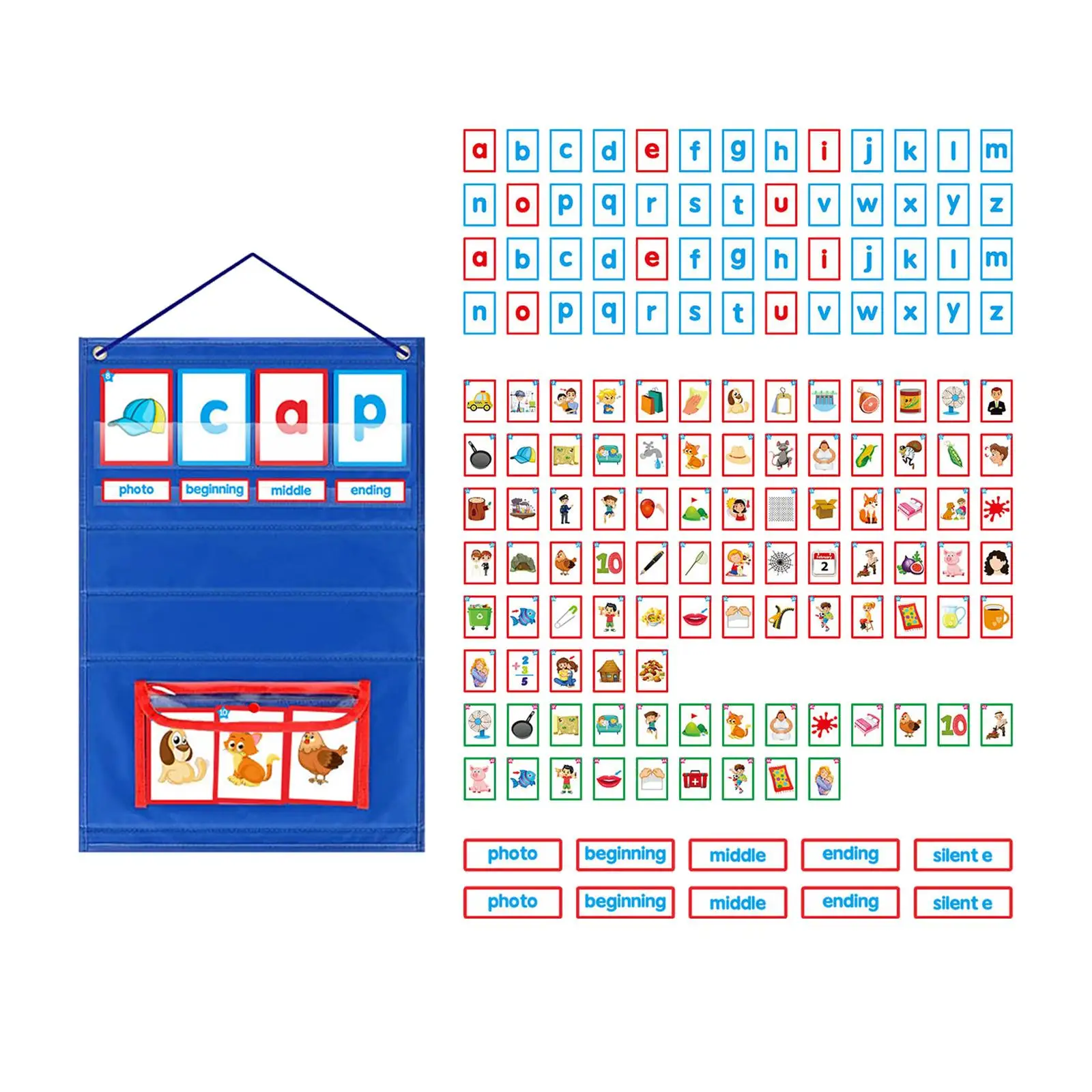 Word Building Chart Tent Cards Chart Matching Alphabet Word Game Words Phonics Games for groups Kindergarten Classroom Activity