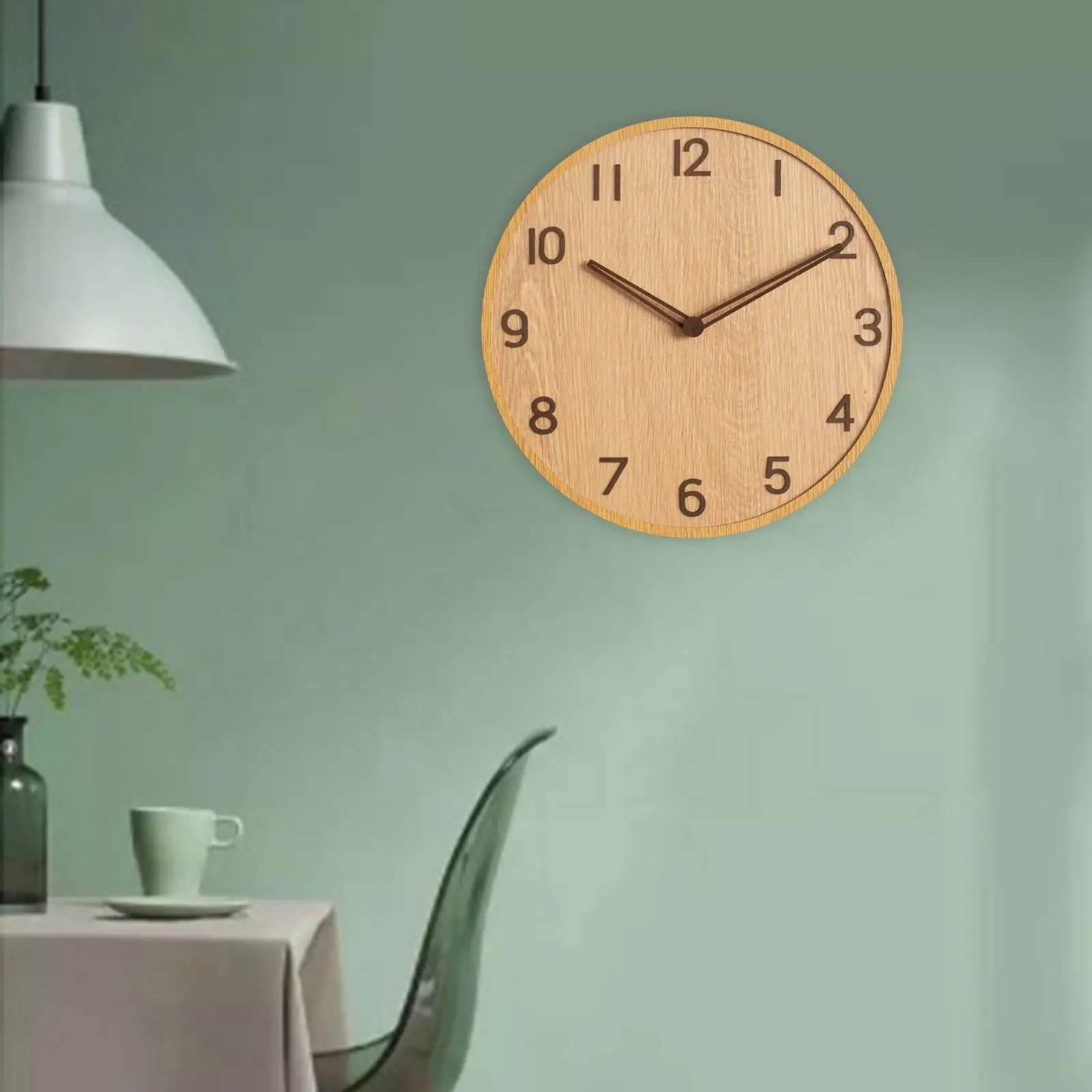 Modern Wooden wall Clock Art Decor Silent Sweep for Home Bathroom Indoor Office