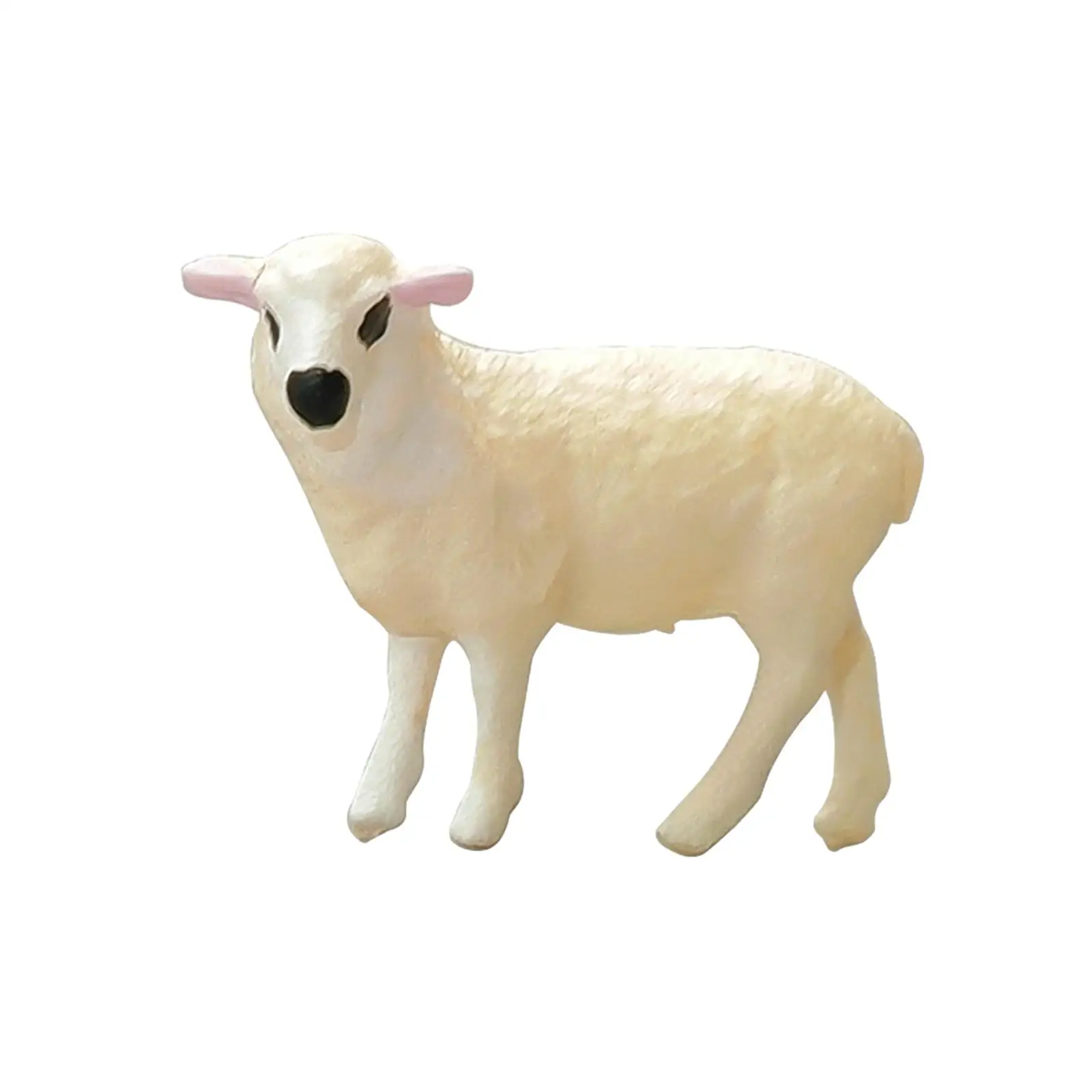 Farm Animals Figure 1/64 Miniature Figures Hand Painted Toy Sheep Figurine Photo Props Miniature Layout DIY Projects Ornament