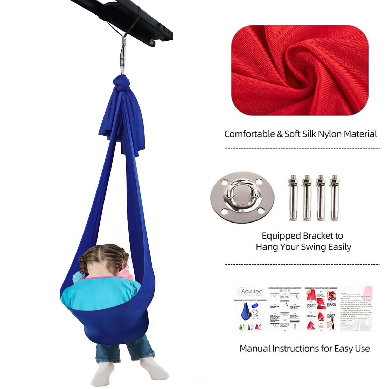 Description Picture 2 of itemTherapy Swing Children's Elastic Swing Sensory Training To Relieve Autism Indoor Swing Hammock