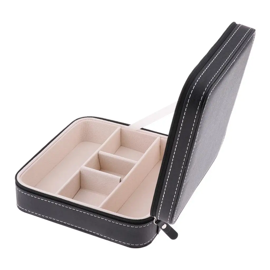 Extra Large Eyeglass Sunglass Glasses Watch Zippered Case Storage Organizer Collector Box for Men Women