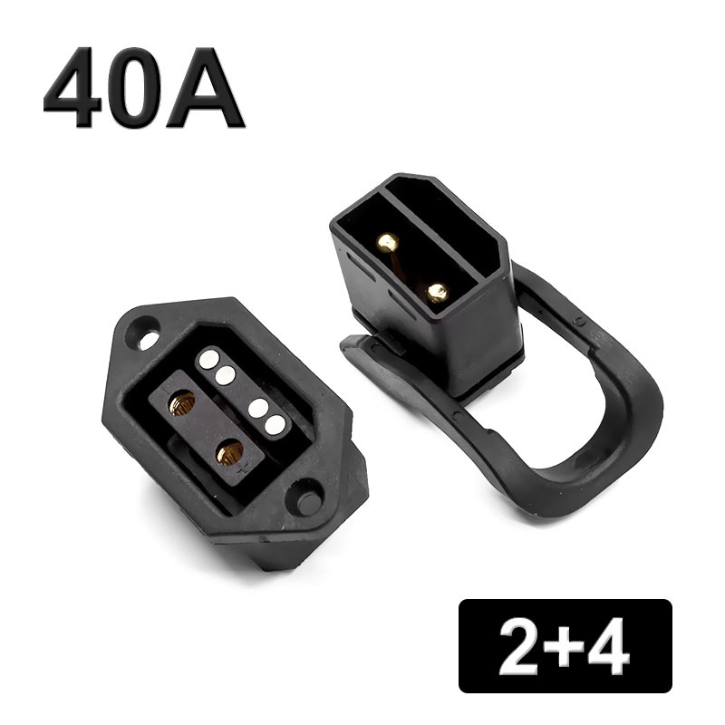 Description Picture 2 of item40A 2+4 E-Bike Battery Plug Socket High Current Electric Vehicles Discharge Connector Adapter 6pin Male Female Power Connectors