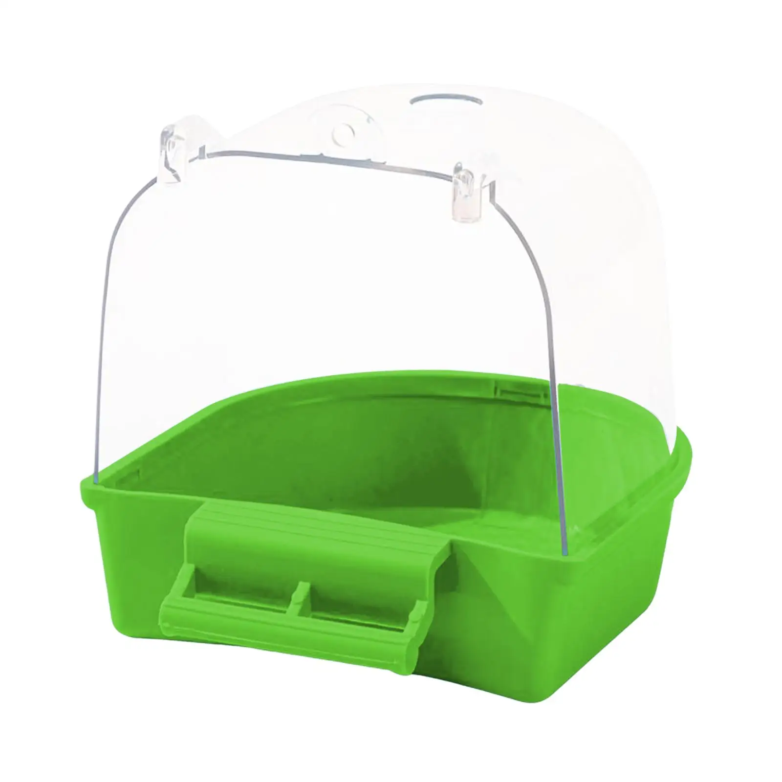 Pet Bird Bath Box Cage Accessories Parakeets Budgie Caged Parrot Bathing Tub