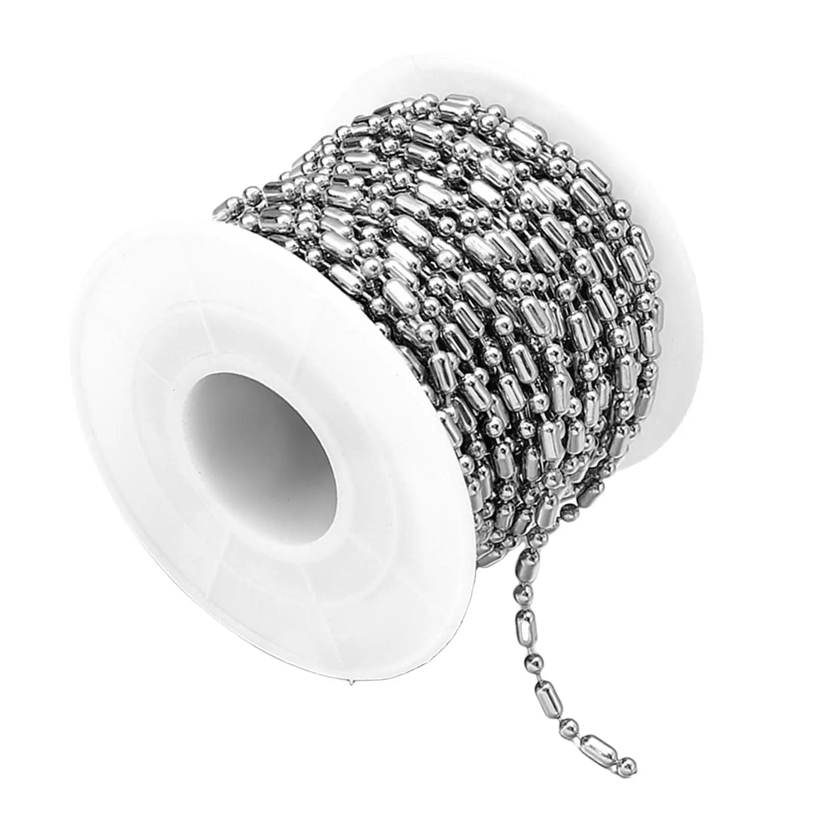 Stainless Steel Ball Bead Chain Unwelded Twisted 2.4mm Curb Chains for Jewelry Making DIY Anklet Pendant Necklaces Accessories