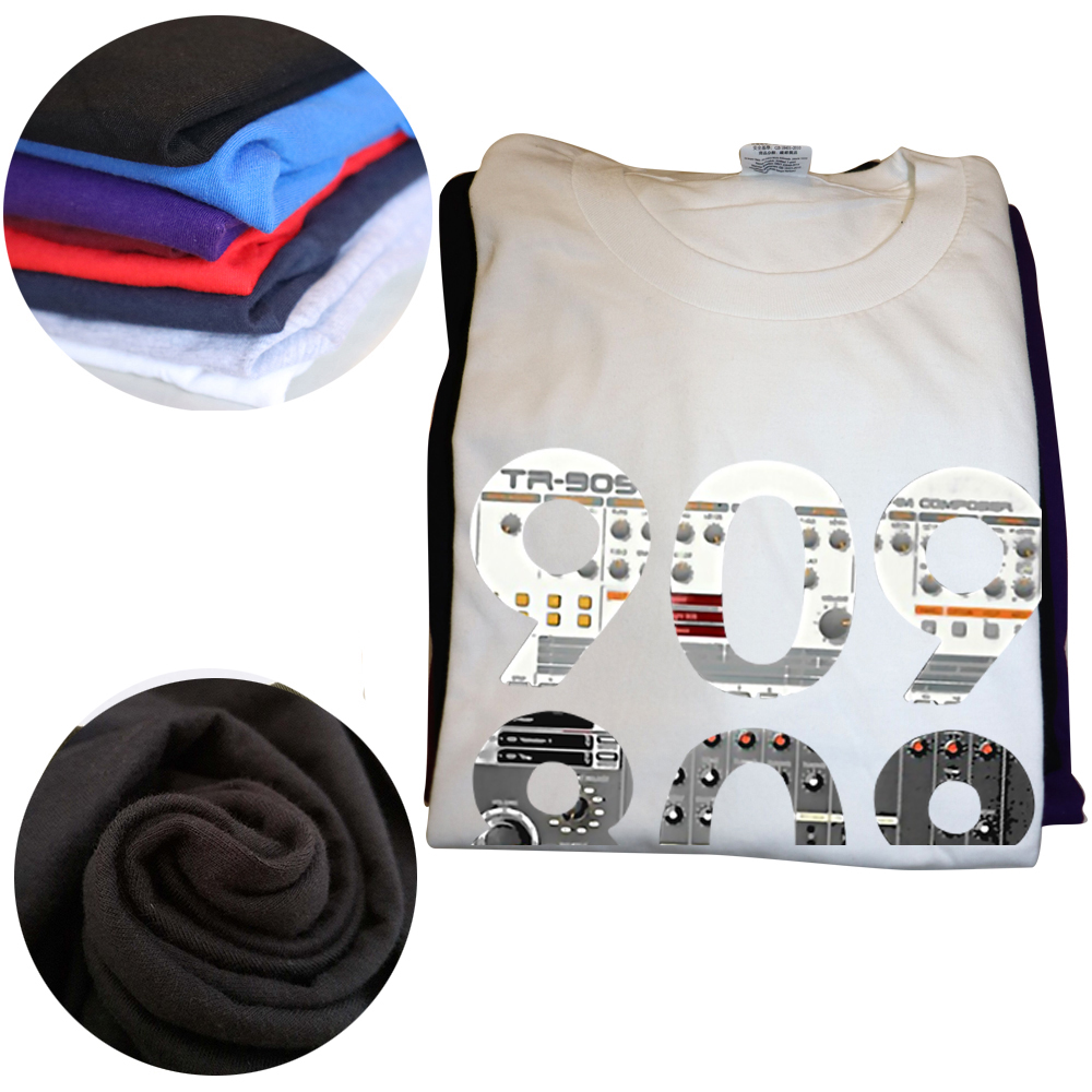 Lustige Synthesizer 909 808 303 Trommel T Shirts Sommer Grafik Baumwolle Streetwear Kurzarm Geburtstag Geschenke T-shirt Herren Kleidung – Detail 4