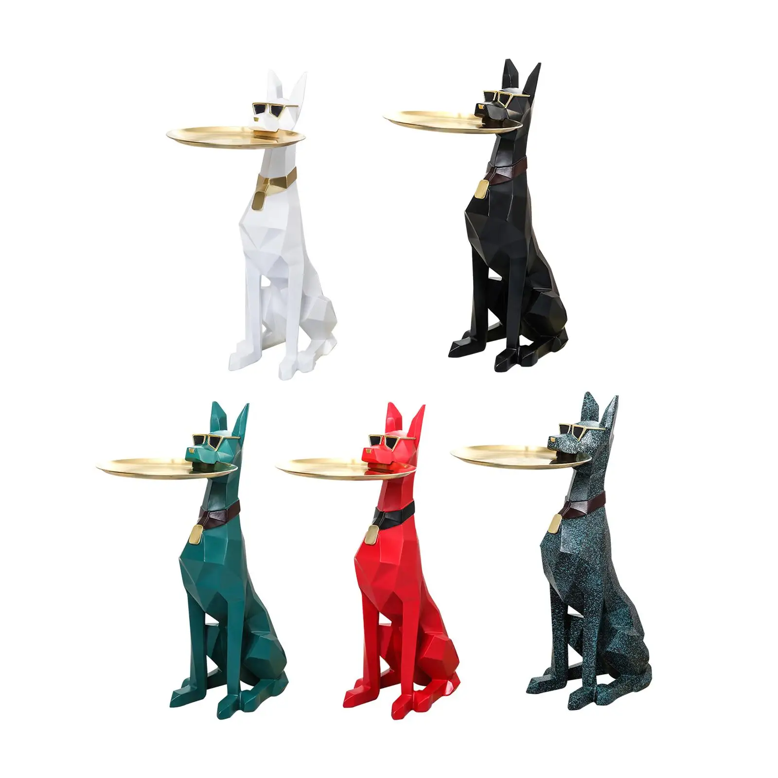 Creative Dog Figurine Storage tray Pallets ,Key Bowl Holder Art Statues, Candy