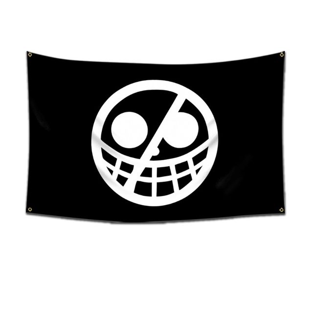 One Piece D. Luffy Skull Flag 60X90cm Straw Hat Pirates Trumpet Banner Flag Anime Polyester Skull Bone Pirate Flags Home Decor AliExpress