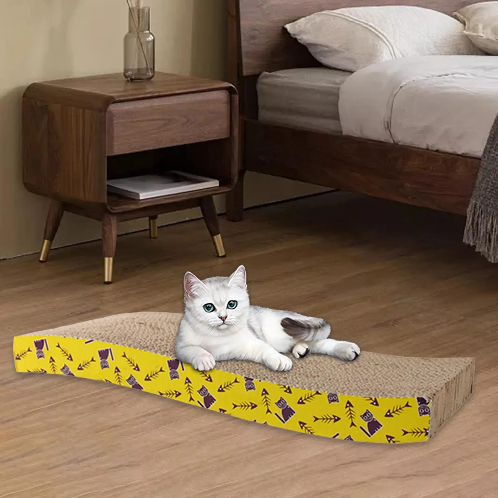 Scratching Lounge Bed Cat Scratchers Cardboard Cat Scratch Pad Nest Cat Scratching Board for Sleeping Small Medium Large Cats