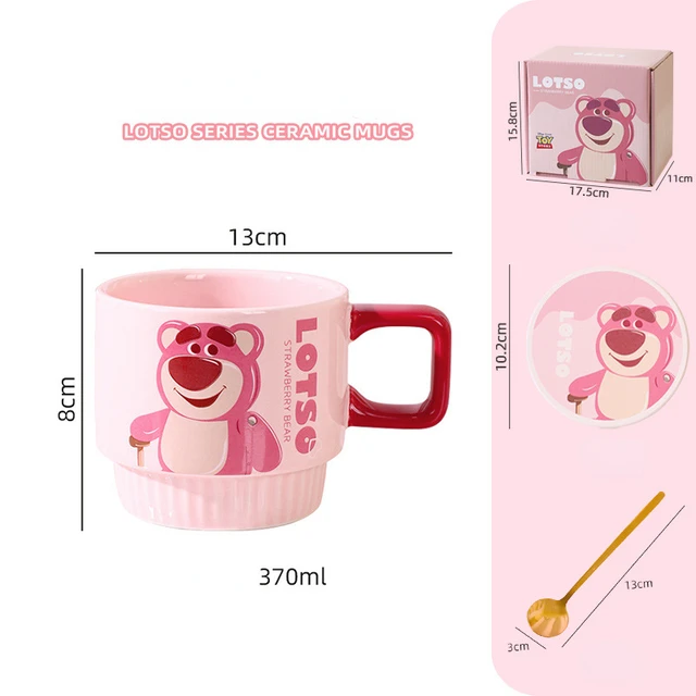 Disney Lotso Mugs Coffee Cups Set Present Birthday Christmas Gifts for Kids  Women Ceramic Mug Water Cup Cute Pink Mug with Box - AliExpress
