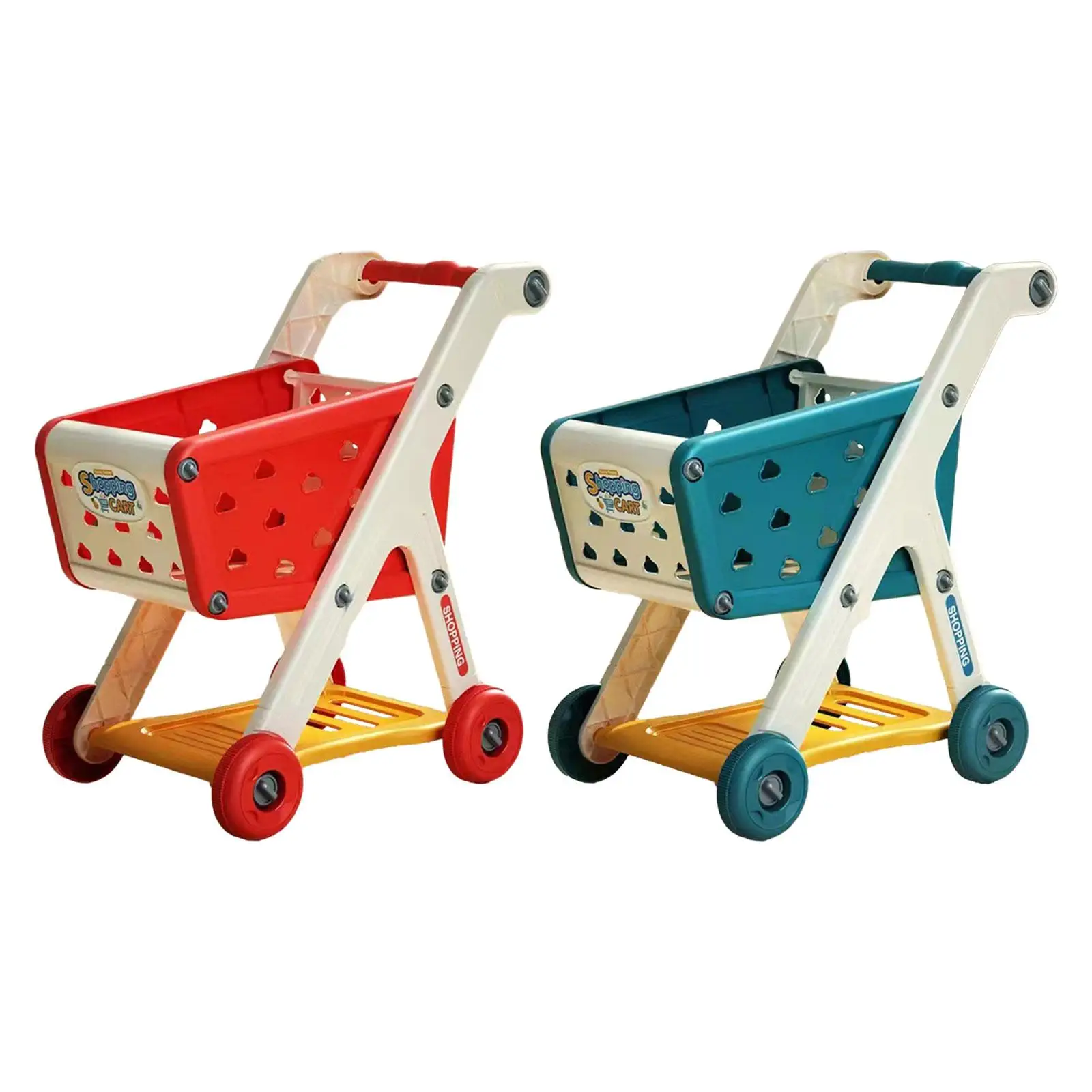 Kids Shopping Cart Toy Easy to Push Shopping Trolley Toy for Ages 3 and up Girls and Boys Preschool Birthday Gift Party Favors