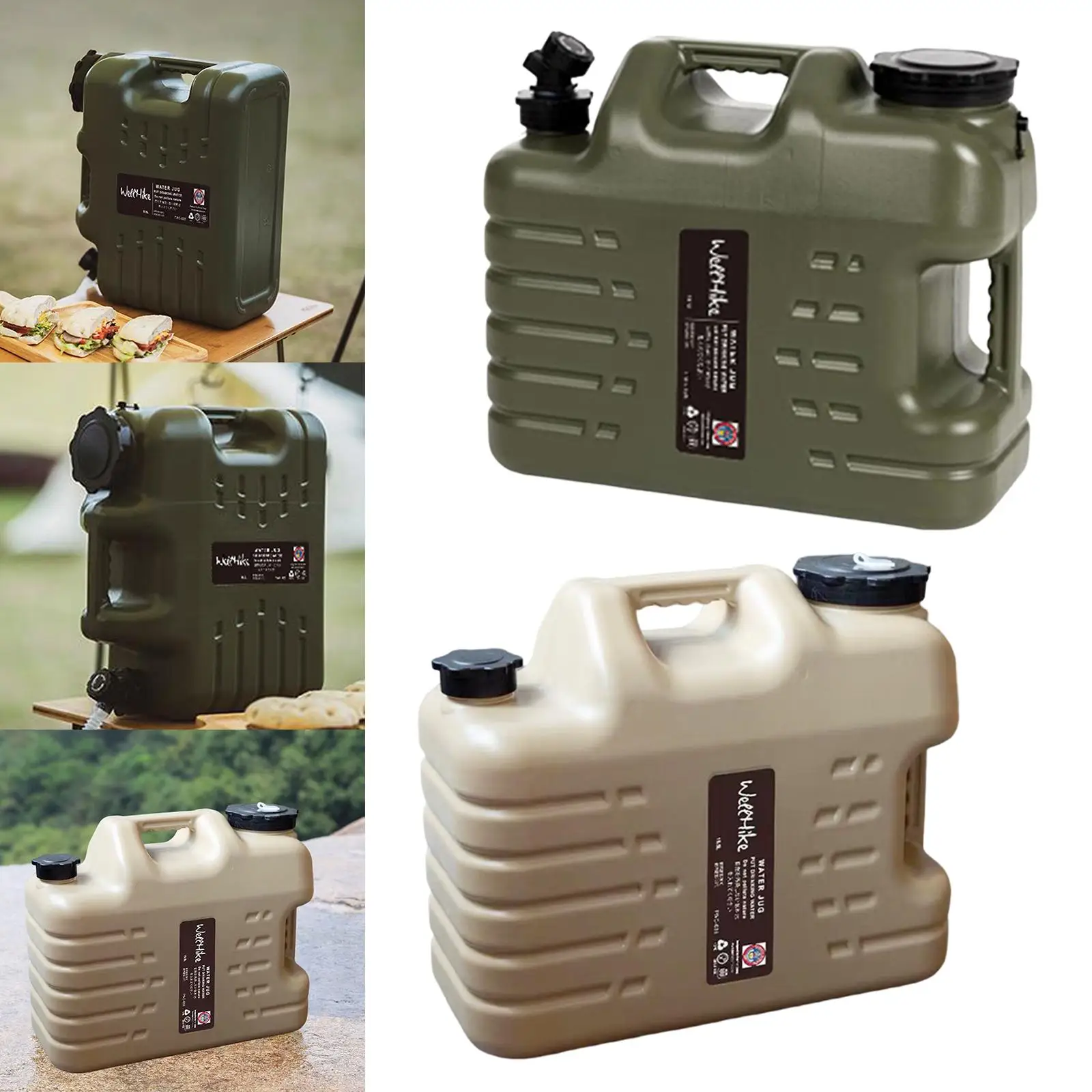 Portable Water Storage Bucket with Spigot, Thicken Water Canteens Durable Water Jug Water Storage Tank for Travel Fishing